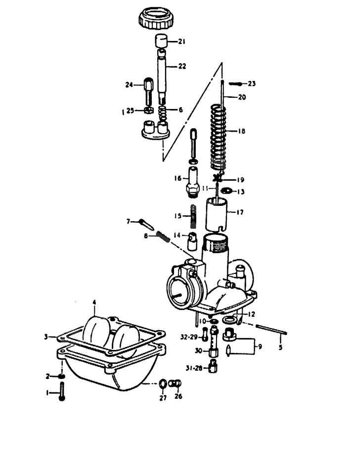 CARBURATEUR POUR SUZUKI A100A100K 1989