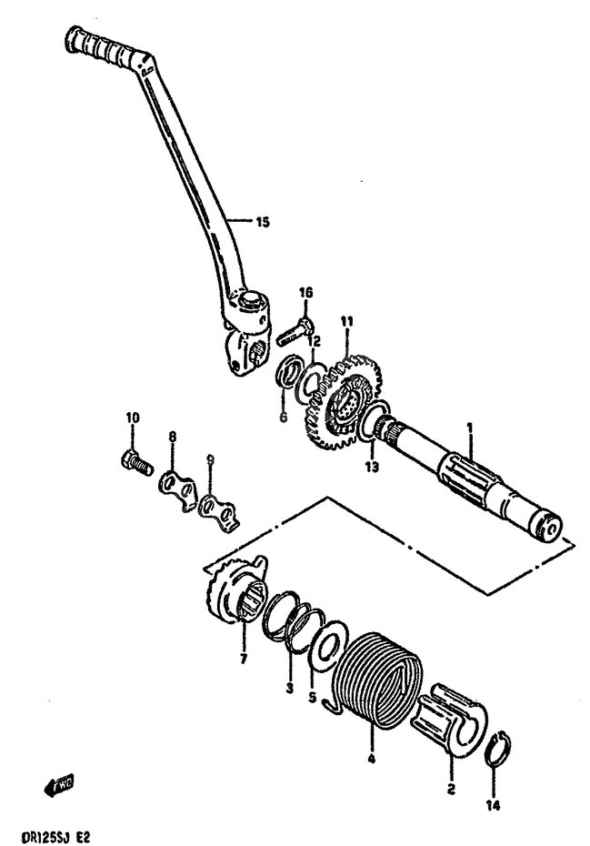 KICK POUR DR 125DR125SF 1985
