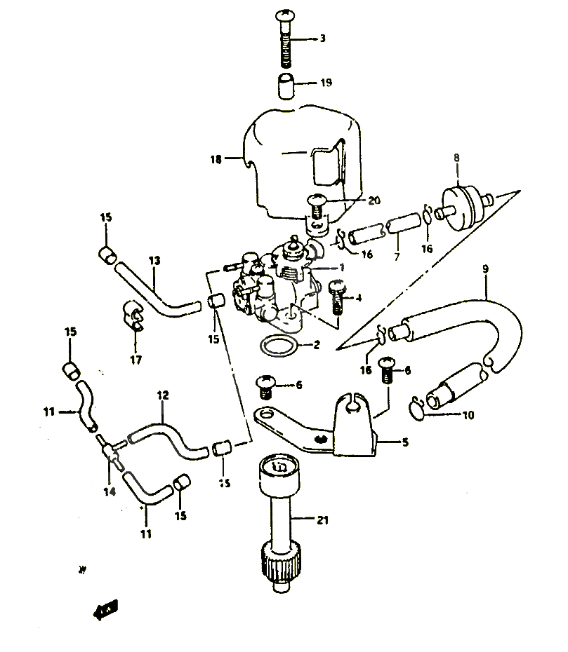 POMPE A HUILE POUR SUZUKI ADDRESS 100 1994 POUR SUZUKI ADDRESSAH100R 