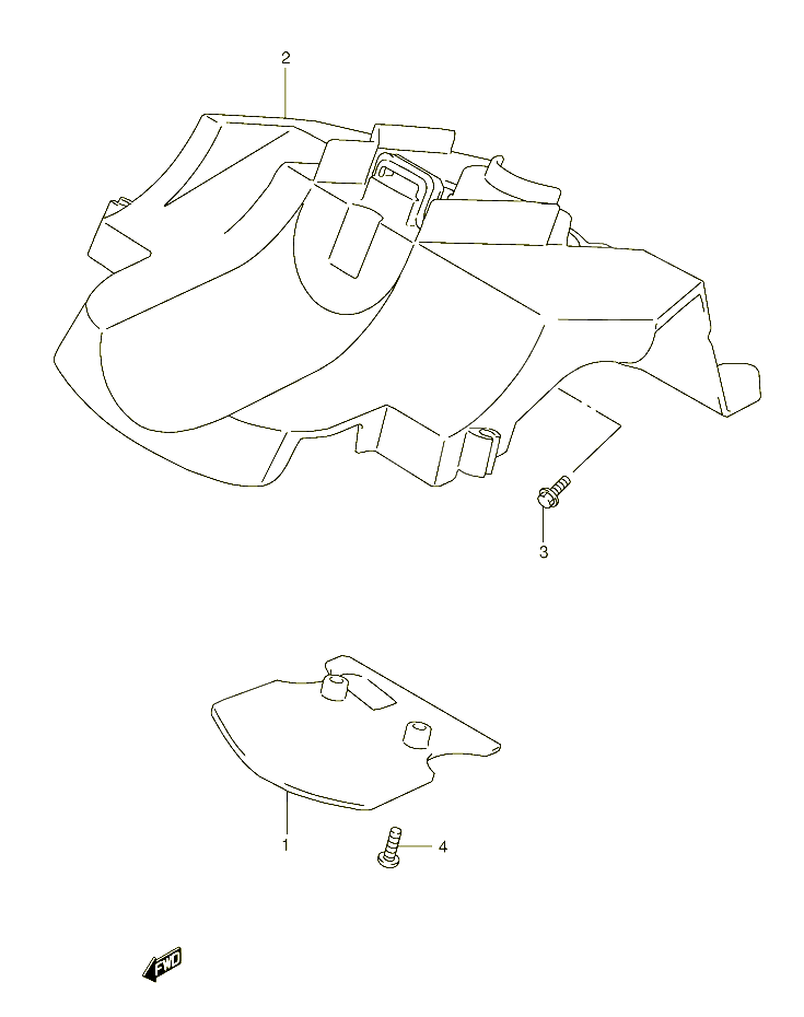 GARDE BOUE AVANT POUR SUZUKI AJ 50 1994 POUR SUZUKI AJAJ50S