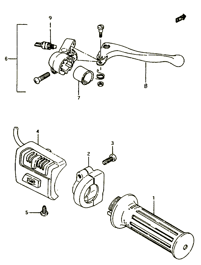 ENSEMBLE LEVIER COMMODO DROIT FOR P02P34 POUR SUZUKI CP 50 1985 POUR SUZUKI CPCP50CHF 