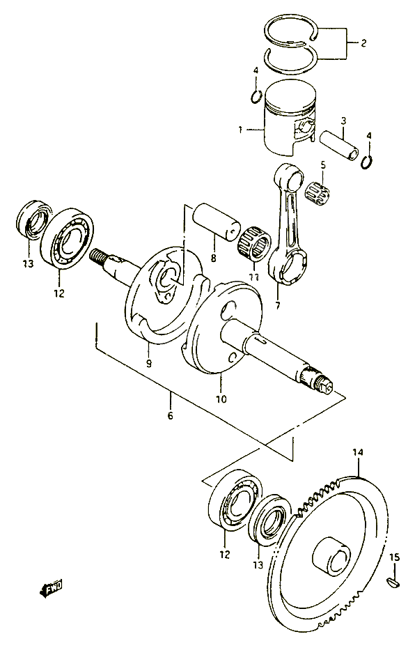 VILEBREQUIN POUR SUZUKI CP 50 1985 POUR SUZUKI CPCP50CHF 