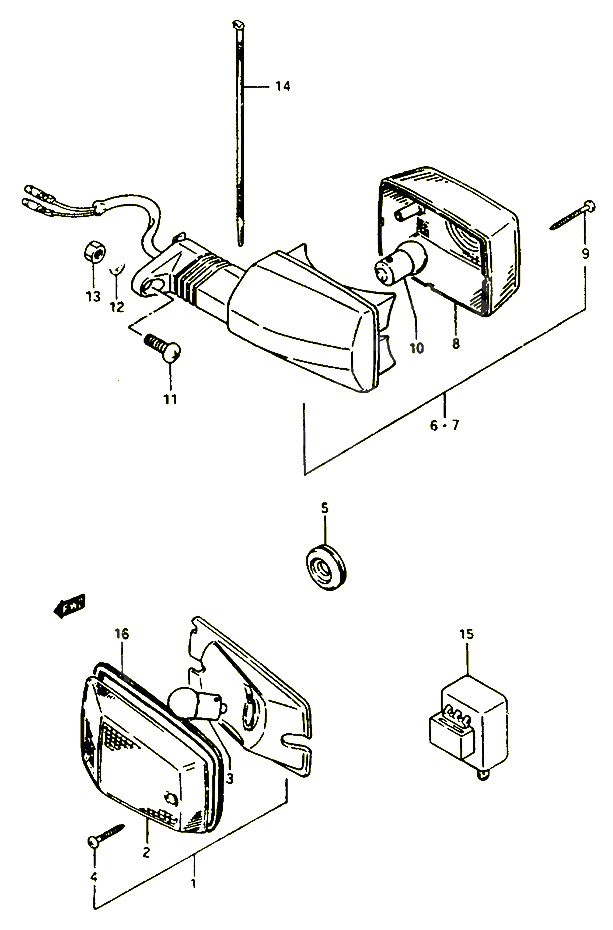 CLIGNOTANTS POUR SUZUKI CP 50 1985 POUR SUZUKI CPCP50CHF 