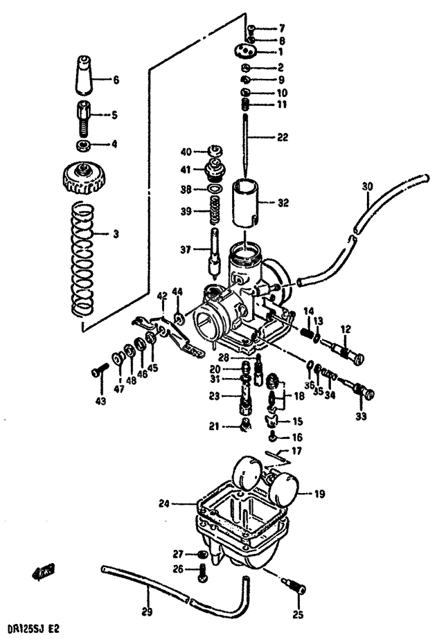 CARBURATEUR POUR DR 125DR125SF 1985