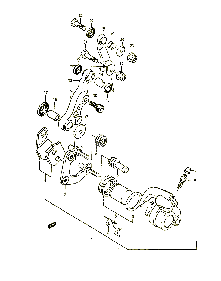 ETRIER DE FREIN AVANT POUR SUZUKI ADDRESS 100 1994 POUR SUZUKI ADDRESSAH100R 