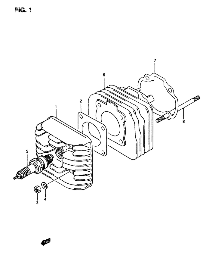 CYLINDRE POUR SUZUKI APAP50V 1997