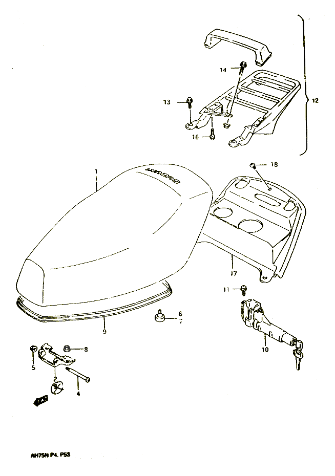 SELLE POUR SUZUKI ADDRESS 75 1992 POUR SUZUKI ADDRESSAH75N 