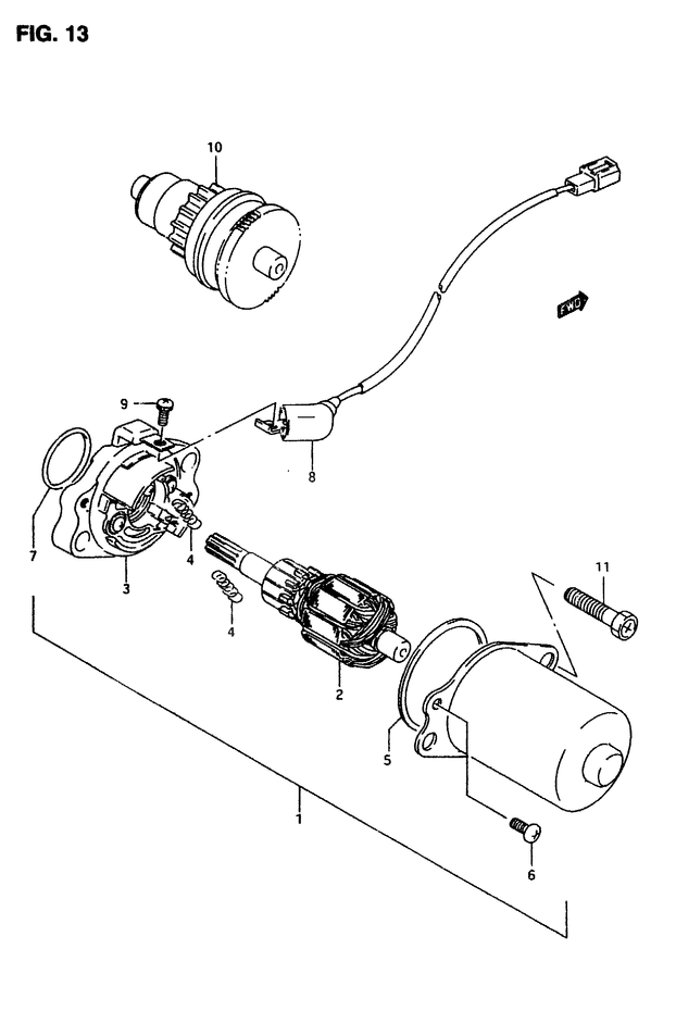 DEMARREUR POUR SUZUKI APAP507 2007