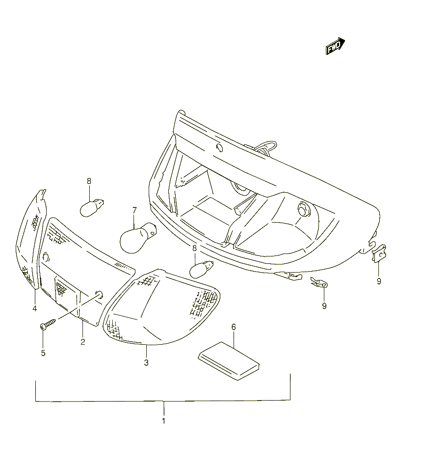 FEU ARRIERE POUR SUZUKI AJ 50 1994 POUR SUZUKI AJAJ50S
