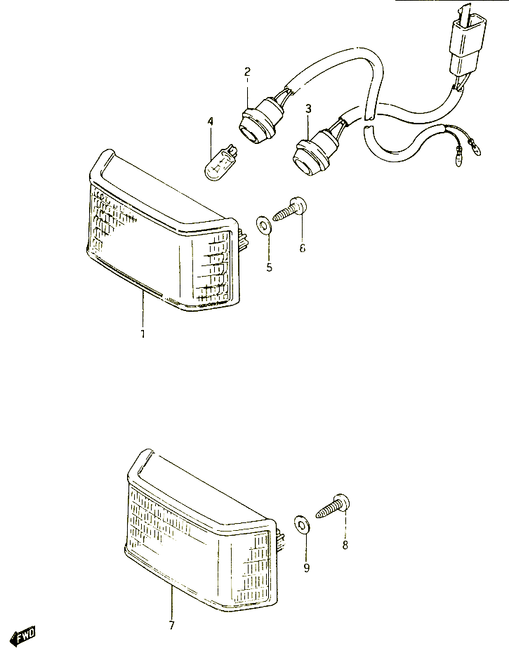 FEU DE POSITION AVANT POUR SUZUKI CS 125 1983 POUR SUZUKI CSCS125D 