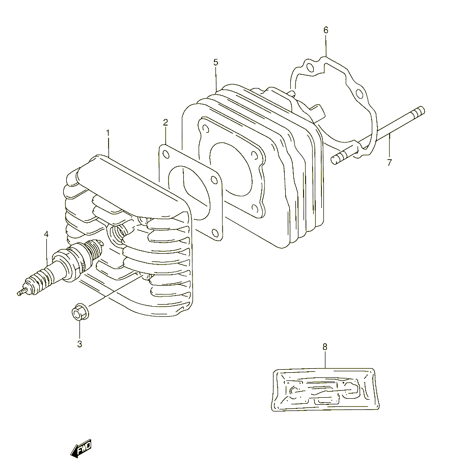 CYLINDRE POUR SUZUKI AJ 50 1994 POUR SUZUKI AJAJ50S
