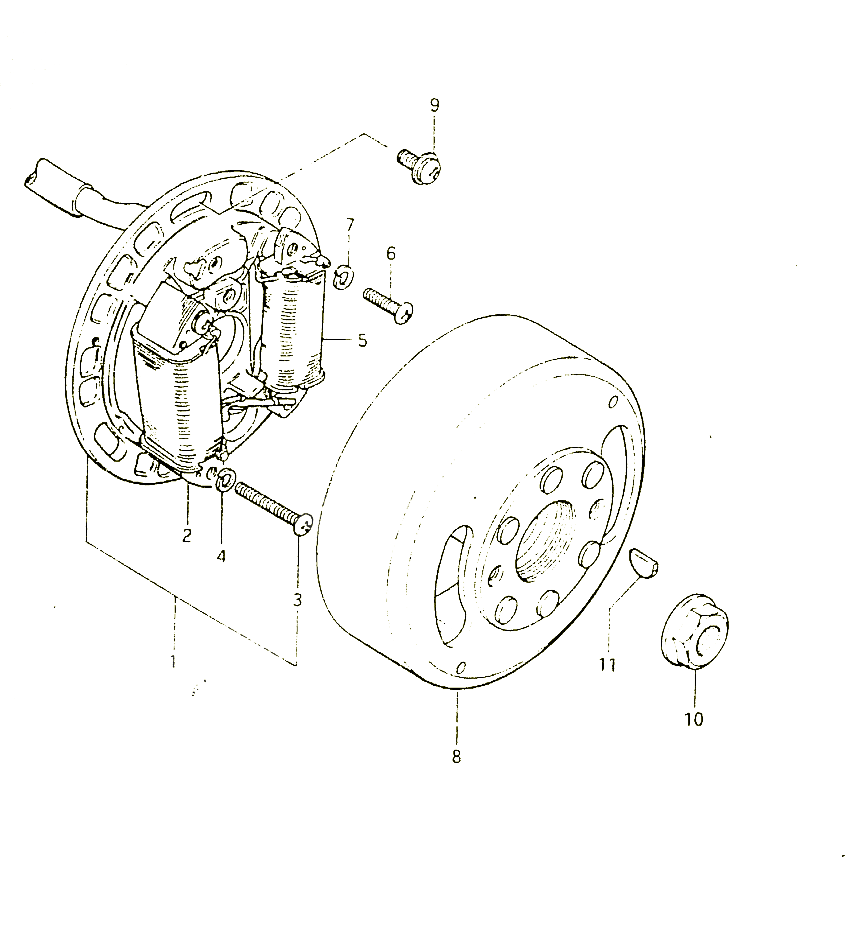 ALLUMAGE ROTOR STATOR CL50D POUR SUZUKI CL 50 1983 POUR SUZUKI CLCL50D