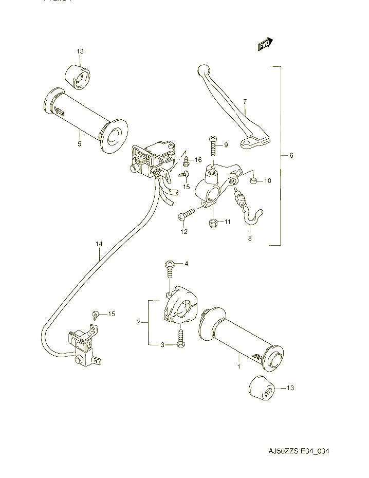 COMMODOS POUR SUZUKI AJ 50 1995 POUR SUZUKI AJAJ50ZZS