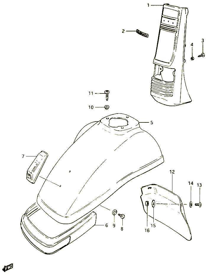 CARENAGE AVANT POUR SUZUKI CS 125 1983 POUR SUZUKI CSCS125D 