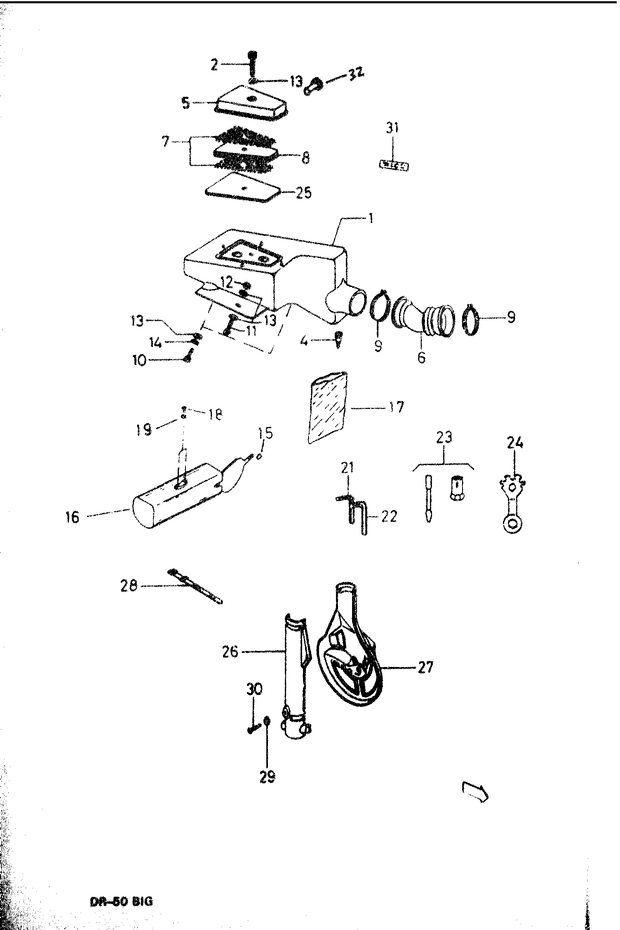 FILTRE A AIR POUR SUZUKI DRDR 50BIG 1986