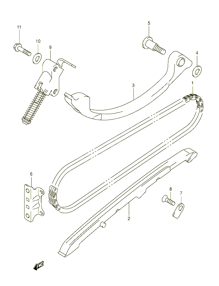 DISTRIBUTION POUR SUZUKI BURGMAN 650 2005 POUR BURGMAN 650 AN650AK4