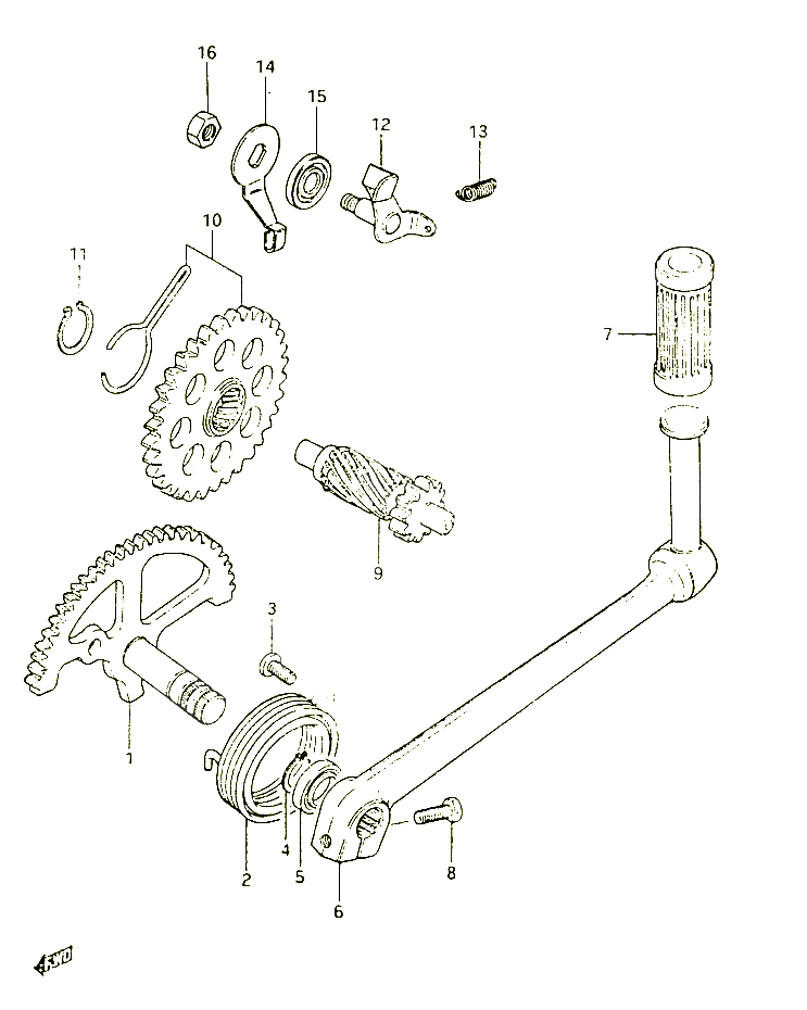KICK POUR SUZUKI CL 50 1983 POUR SUZUKI CLCL50D
