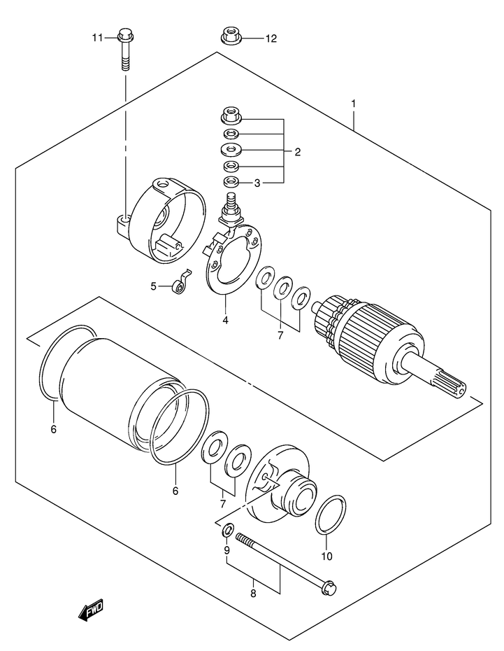 DEMARREUR POUR SUZUKI DR ZDR Z400SK3 2003