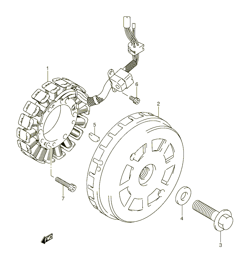 ALLUMAGE ROTOR STATOR POUR SUZUKI BURGMAN 650 2005 POUR BURGMAN 650 AN650AK4