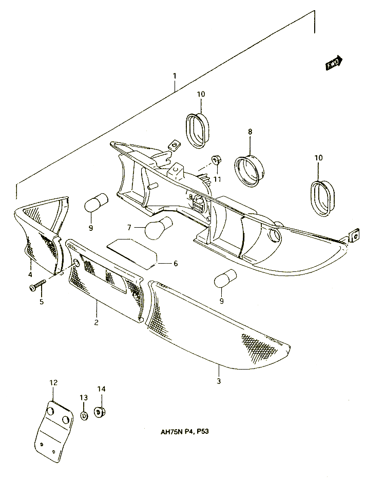 FEU ARRIERE POUR SUZUKI ADDRESS 75 1992 POUR SUZUKI ADDRESSAH75N 