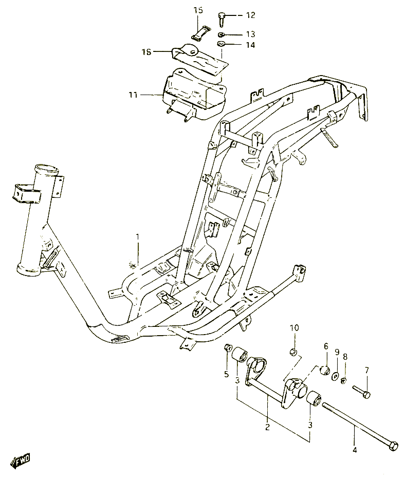 CADRE POUR SUZUKI CS 125 1983 POUR SUZUKI CSCS125D 