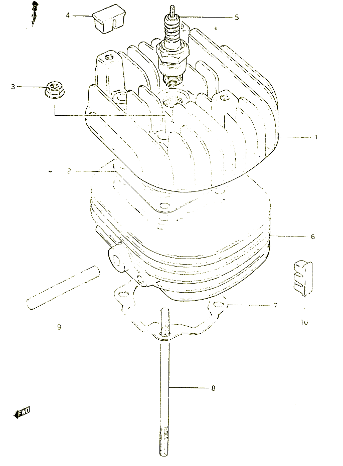 CYLINDRE POUR SUZUKI CL 50 1983 POUR SUZUKI CLCL50D