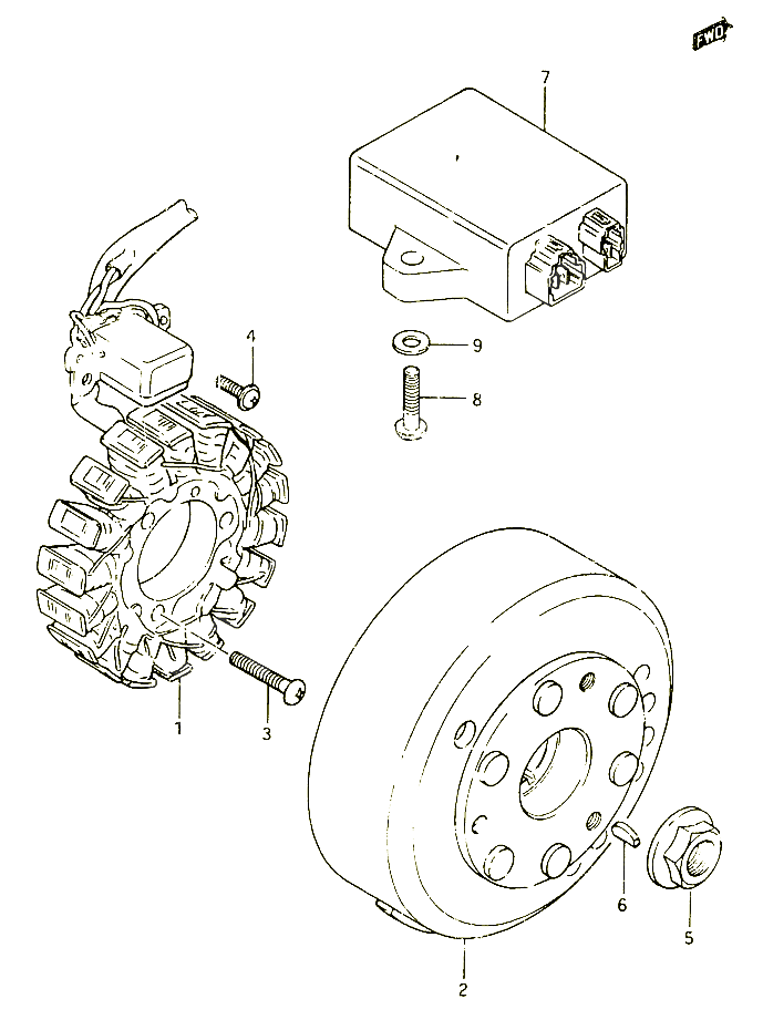 ALLUMAGE ROTOR STATOR POUR SUZUKI CS 125 1983 POUR SUZUKI CSCS125D 