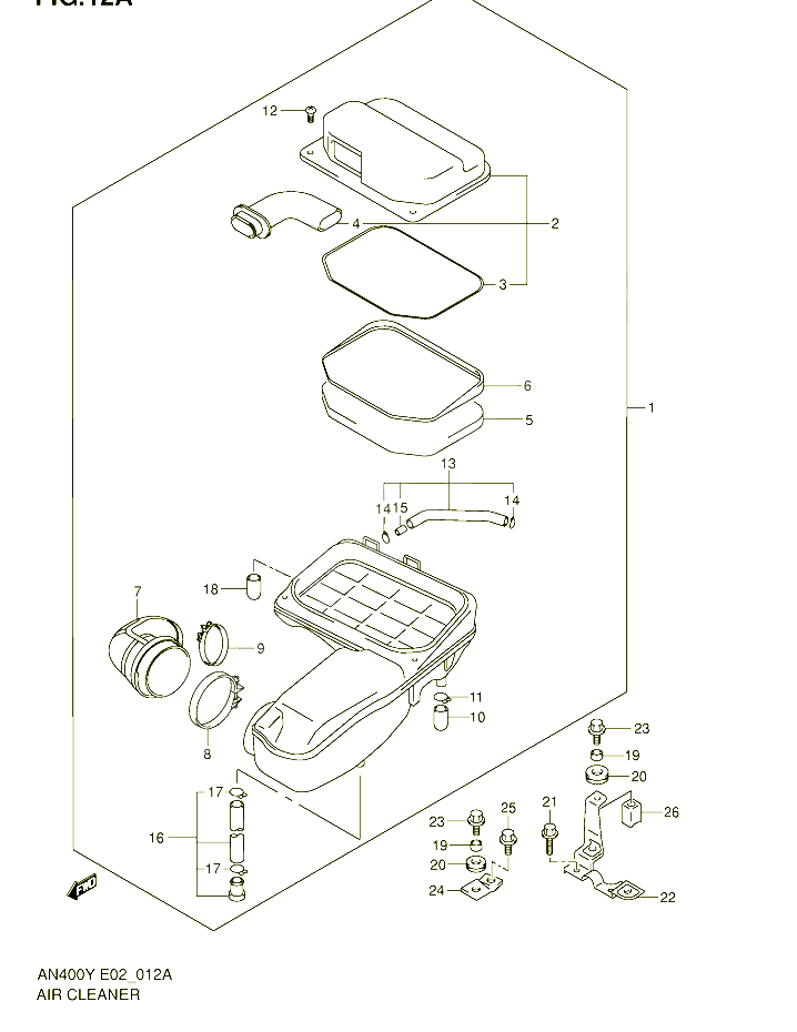 FILTRE A AIR MODELE K1  K2 POUR SUZUKI BURGMAN 400 2002 POUR BURGMAN 400 AN400K1