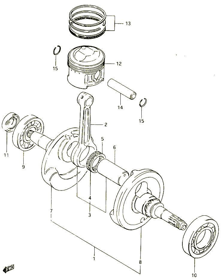 VILEBREQUIN POUR SUZUKI CS 125 1983 POUR SUZUKI CSCS125D 