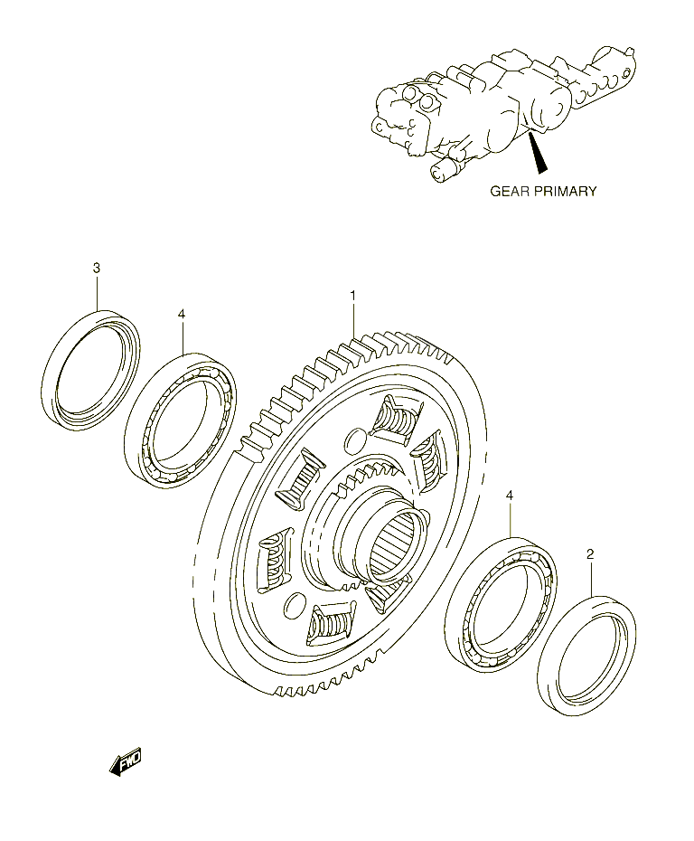 EMBRAYAGE PRIMAIRE POUR SUZUKI BURGMAN 650 2004 POUR BURGMAN 650 AN650AK4