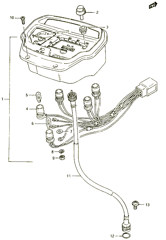 COMPTEUR POUR SUZUKI CS 125 1983 POUR SUZUKI CSCS125D 