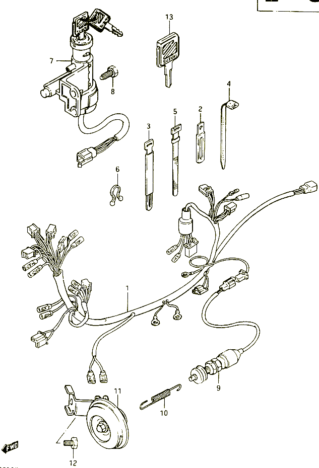 FAISCEAU ELECTRIQUE POUR SUZUKI CS 125 1983 POUR SUZUKI CSCS125D 