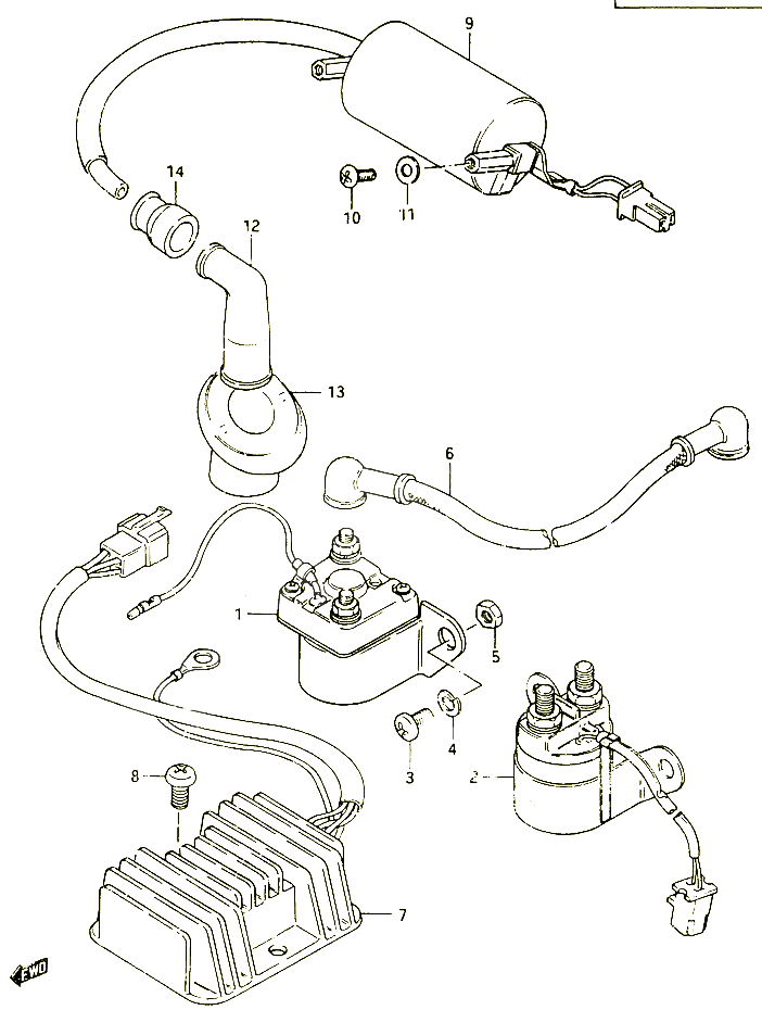 PARTIE ELECTRIQUE POUR SUZUKI CS 125 1983 POUR SUZUKI CSCS125D 