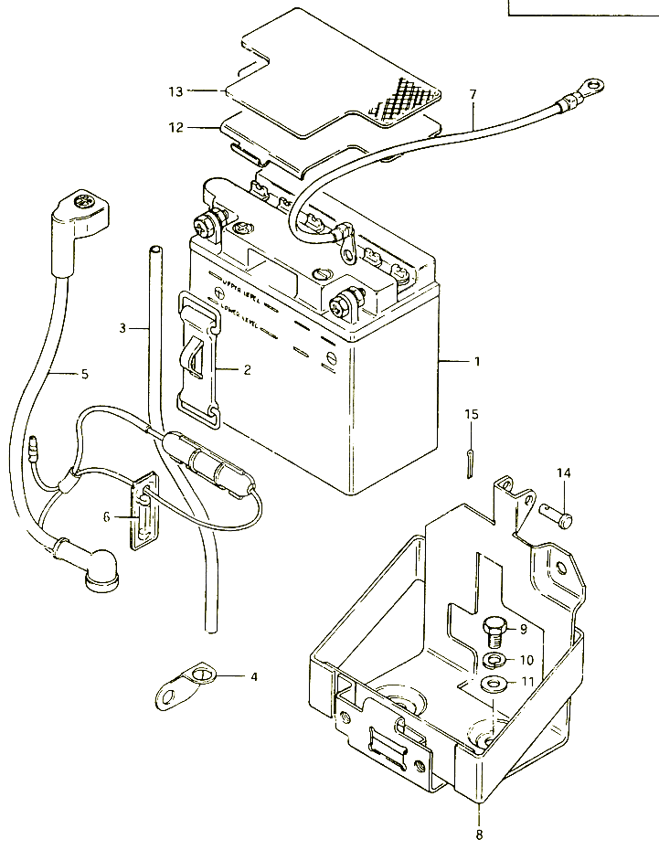 BATTERIE POUR SUZUKI CS 125 1983 POUR SUZUKI CSCS125D 