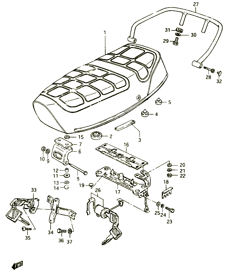 SELLE POUR SUZUKI CS 125 1983 POUR SUZUKI CSCS125D 