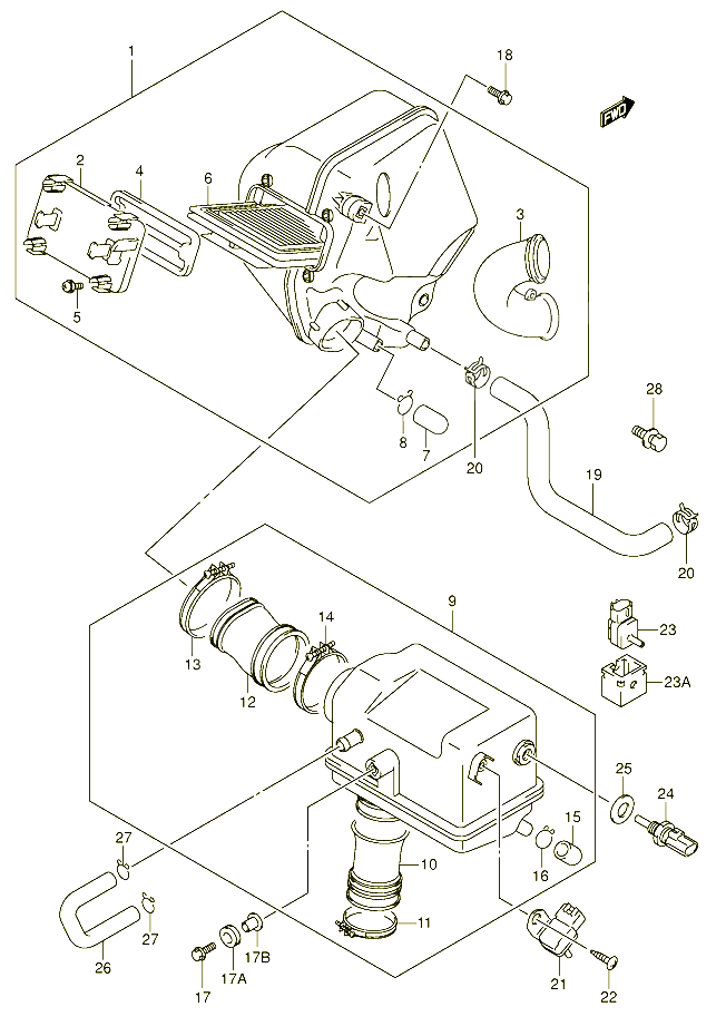 FILTRE A AIR POUR SUZUKI BURGMAN 650 2005 POUR BURGMAN 650 AN650AK4