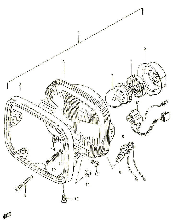 PHARE E15 E17 E18 E21 E25 E26 E39 POUR SUZUKI CS 125 1983 POUR SUZUKI CSCS125D 