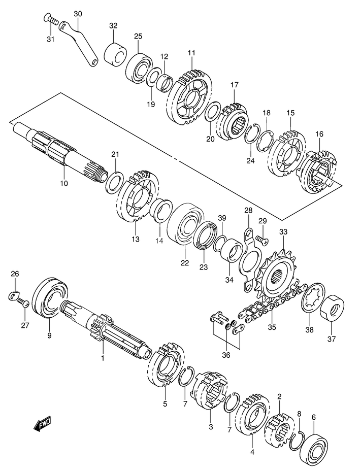 TRANSMISSION POUR SUZUKI DR ZDR Z400SK3 2003