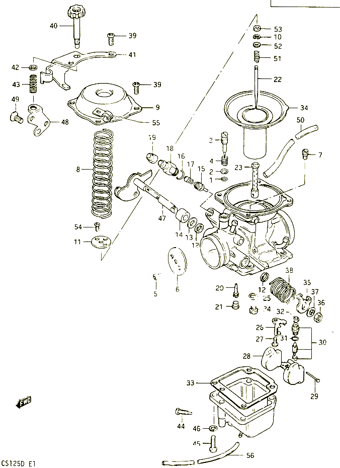 CARBURATEUR POUR SUZUKI CS 125 1983 POUR SUZUKI CSCS125D 