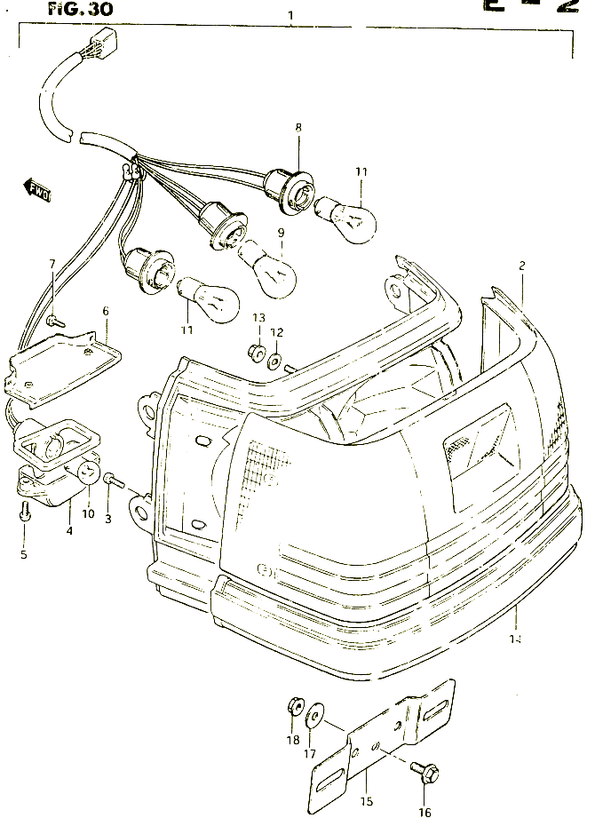 FEU ARRIERE POUR SUZUKI CS 125 1983 POUR SUZUKI CSCS125D 