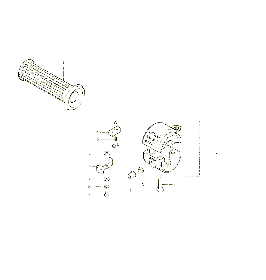 COMMODO POIGNEE GAUCHE POUR SUZUKI FR 50 1999 POUR FR 50 X FR50X 