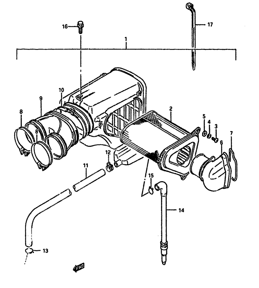 FILTRE A AIR POUR DR 750 SDR750SK 1989