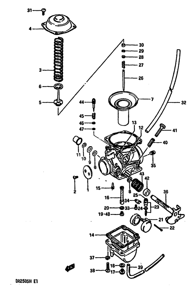 CARBURATEUR POUR SUZUKI DRDR250SE 1984