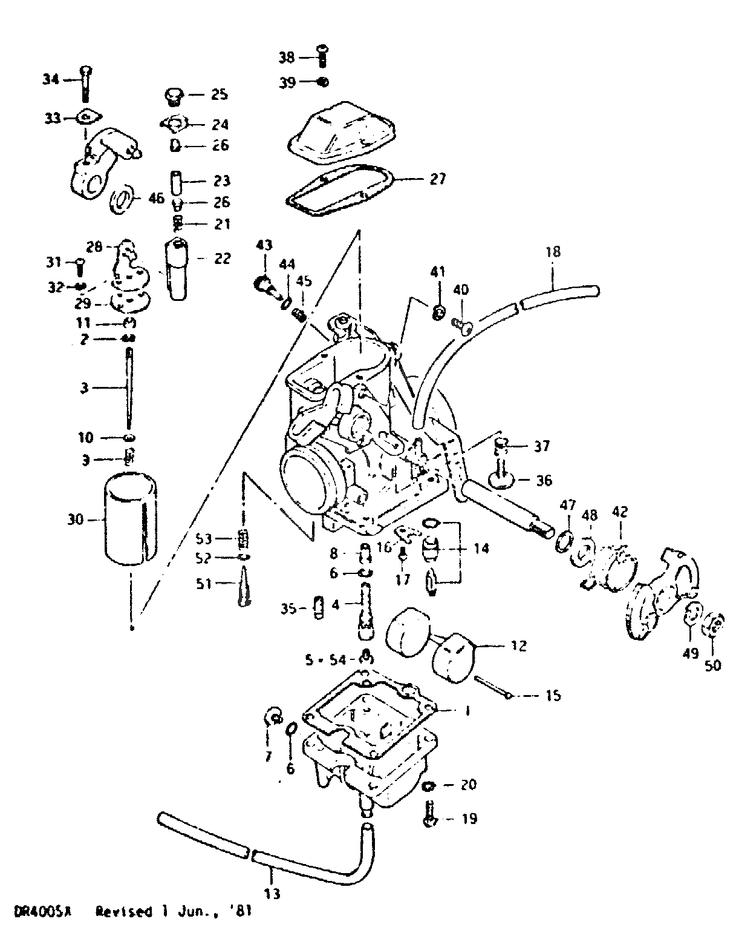 CARBURATEUR POUR SUZUKI DRDR400ST 1980