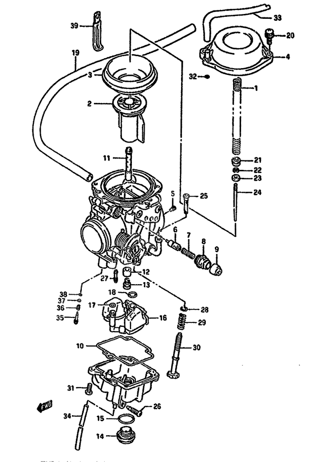 CARBURATEUR POUR SUZUKI DRDR650RN 1992