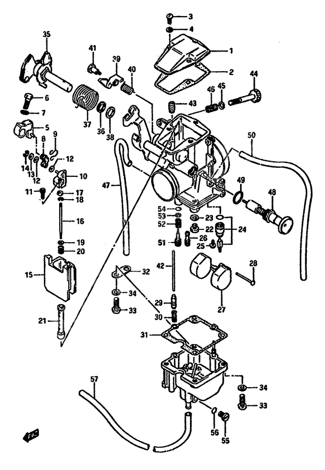 CARBURATEUR POUR DR 600 R REDUCED POWERDR600SUK 1989