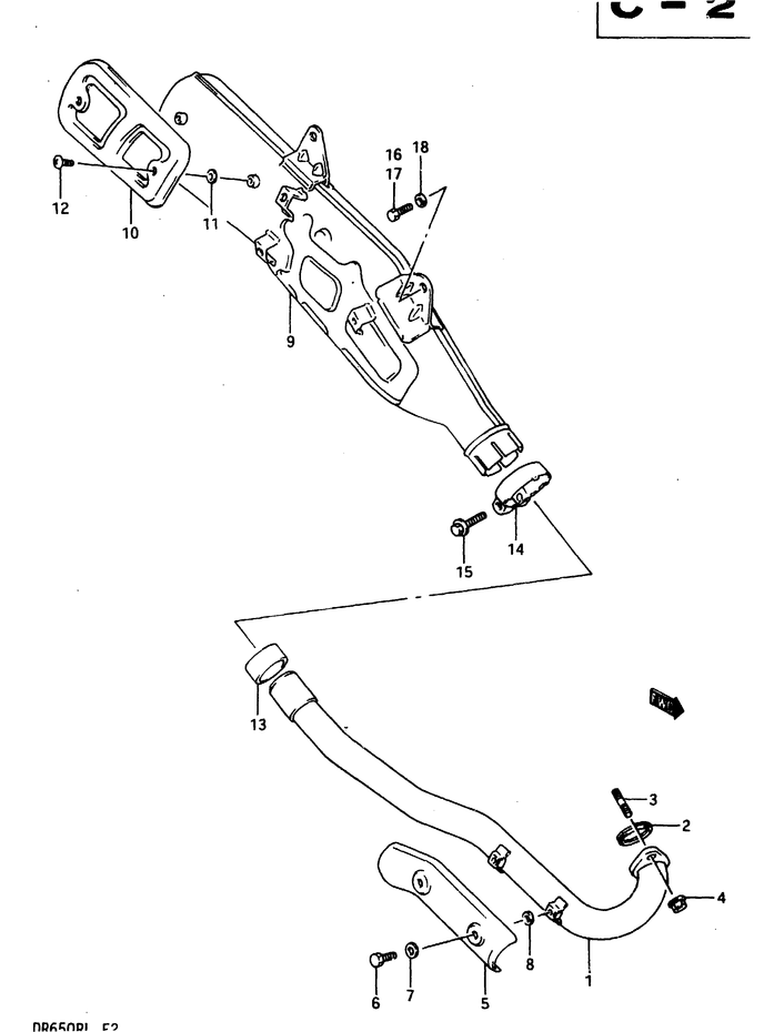 SILENCIEUX POUR SUZUKI DRDR650RL 1990