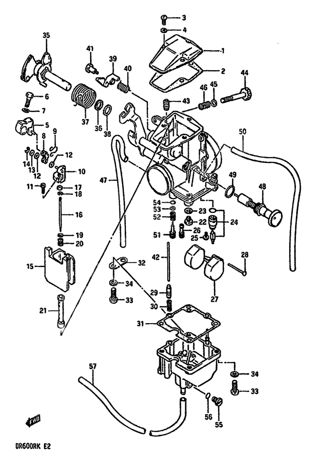 CARBURATEUR POUR DR 600 R REDUCED POWERDR600RUH 1987