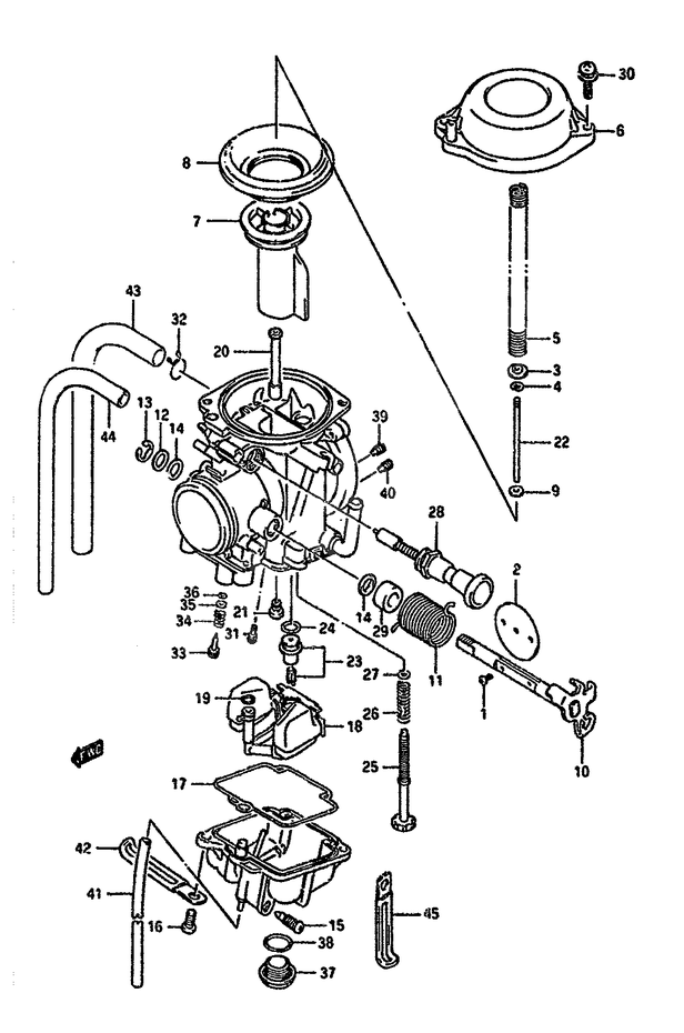 CARBURATEUR POUR SUZUKI DRDR350SHN 1992