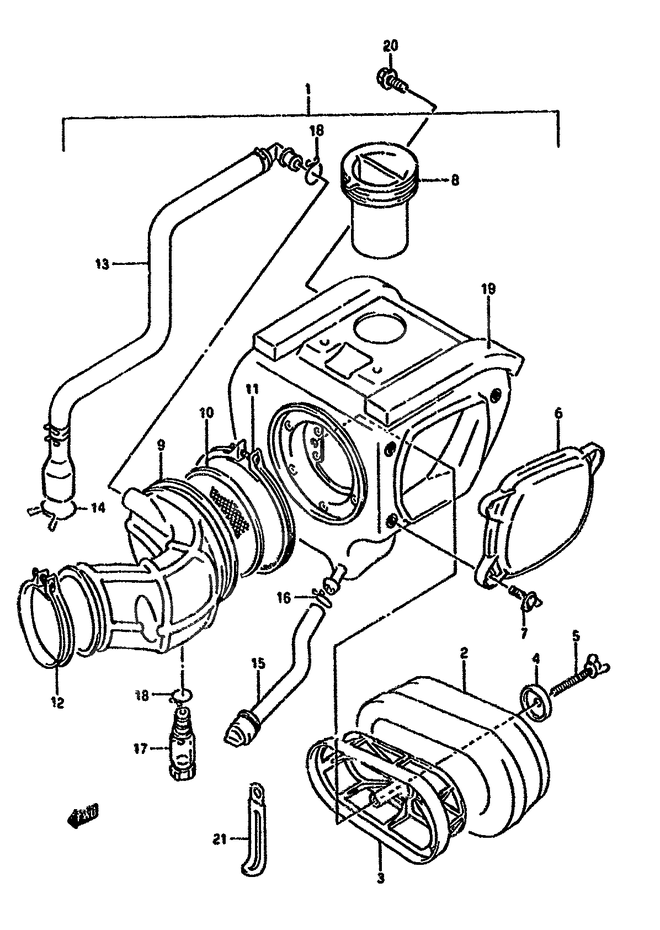FILTRE A AIR POUR SUZUKI DRDR350SHN 1992